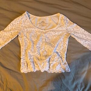 Hollister long sleeve lace top